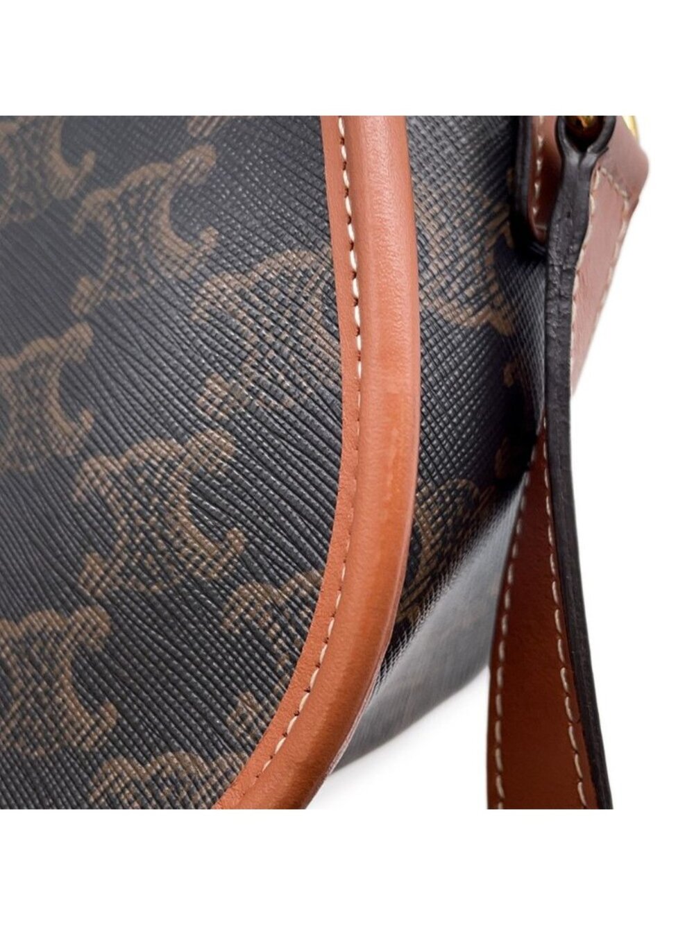 Celine Shoulder Bag Folco Triomphe Calf Leather - Picture 7 of 10